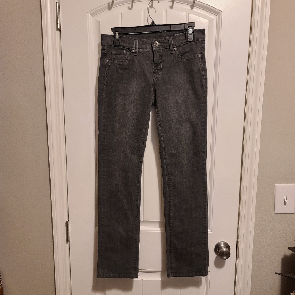 JCP Gray Jeans Sz 29/8P Slim Straight Like New!!
